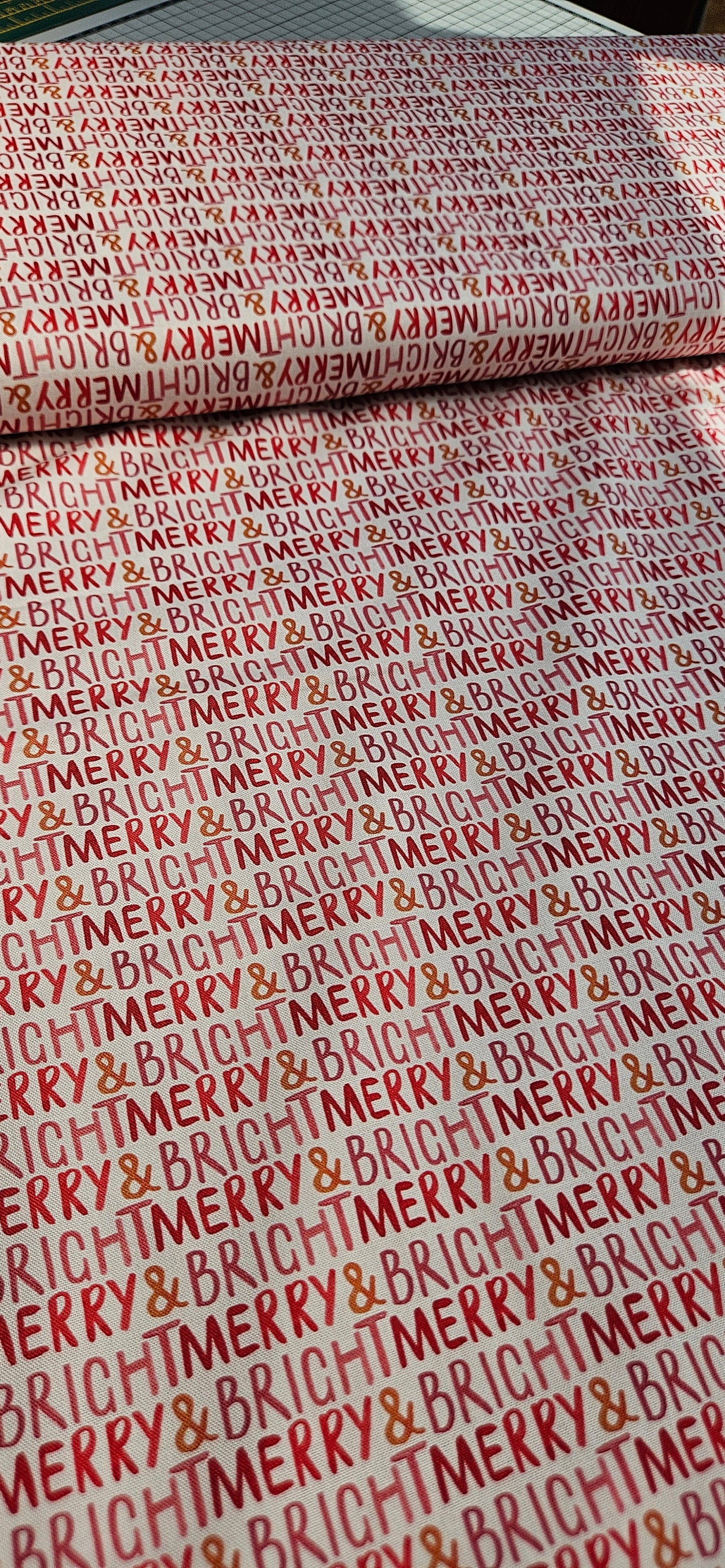 Lewis & Irene Merry Happy Christmas by Bluebellgray – Merry & Bright Candy Cotton Fabric | 100% Premium Quilting Cotton
