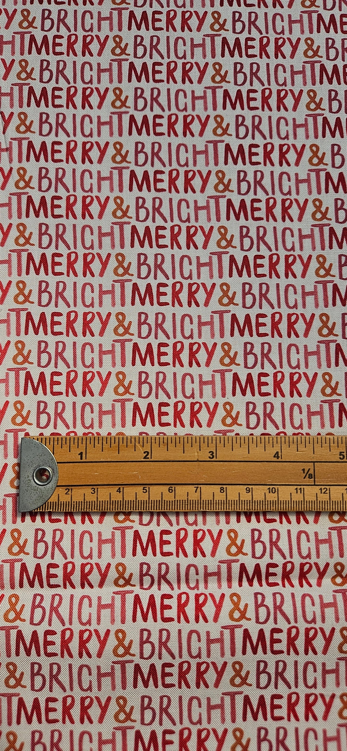 Lewis & Irene Merry Happy Christmas by Bluebellgray – Merry & Bright Candy Cotton Fabric | 100% Premium Quilting Cotton