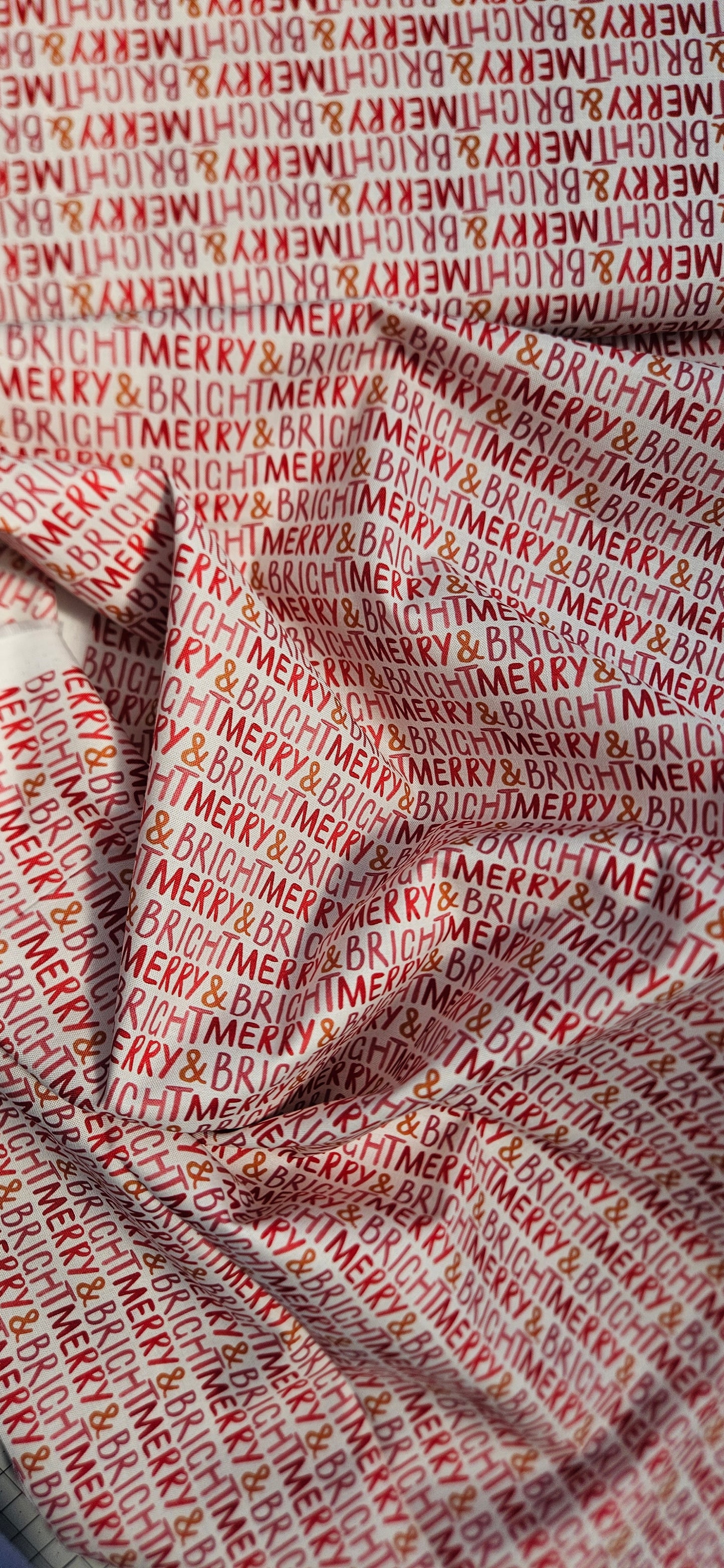 Lewis & Irene Merry Happy Christmas by Bluebellgray – Merry & Bright Candy Cotton Fabric | 100% Premium Quilting Cotton