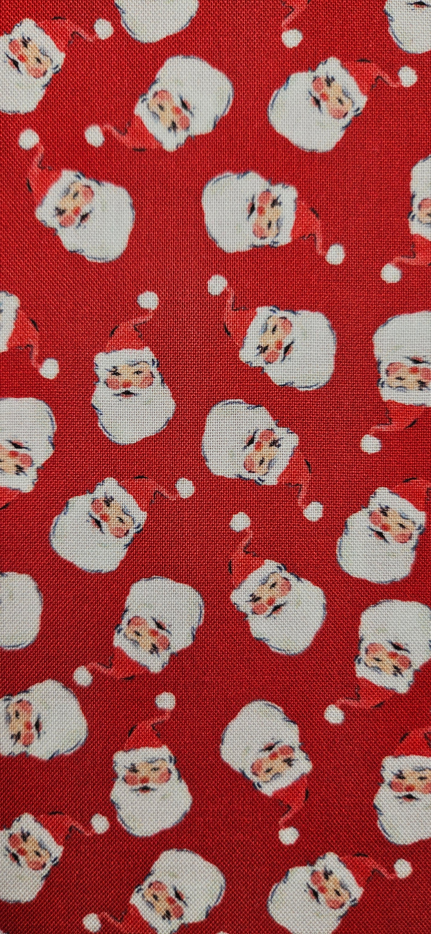 Lewis & Irene Jolly Santa on Festive Red Cotton Fabric – Merry Happy Christmas by Bluebellgray | 100% Premium Quilting Cotton