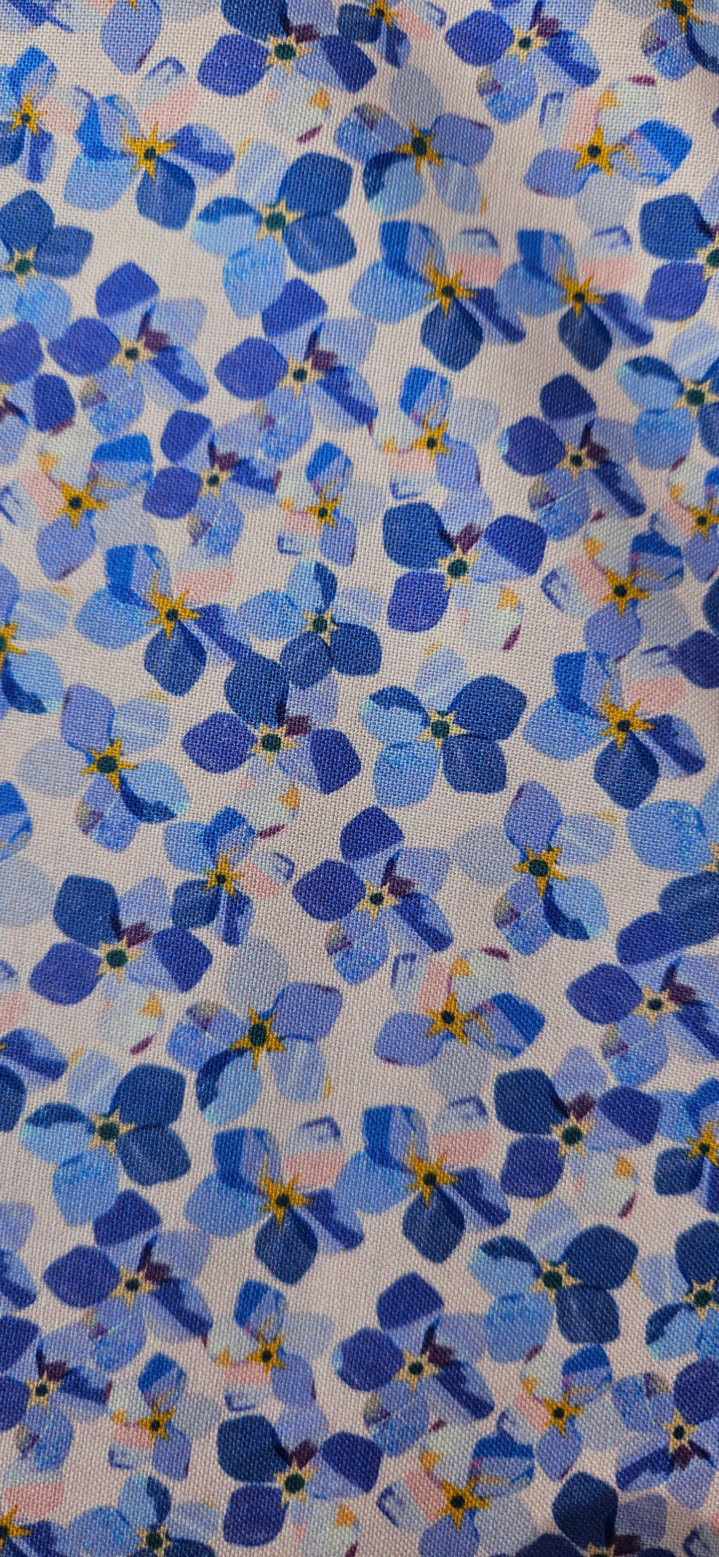Lewis & Irene Cotton Fabric - Flower Market Collection - Hydrangea Blue Floral