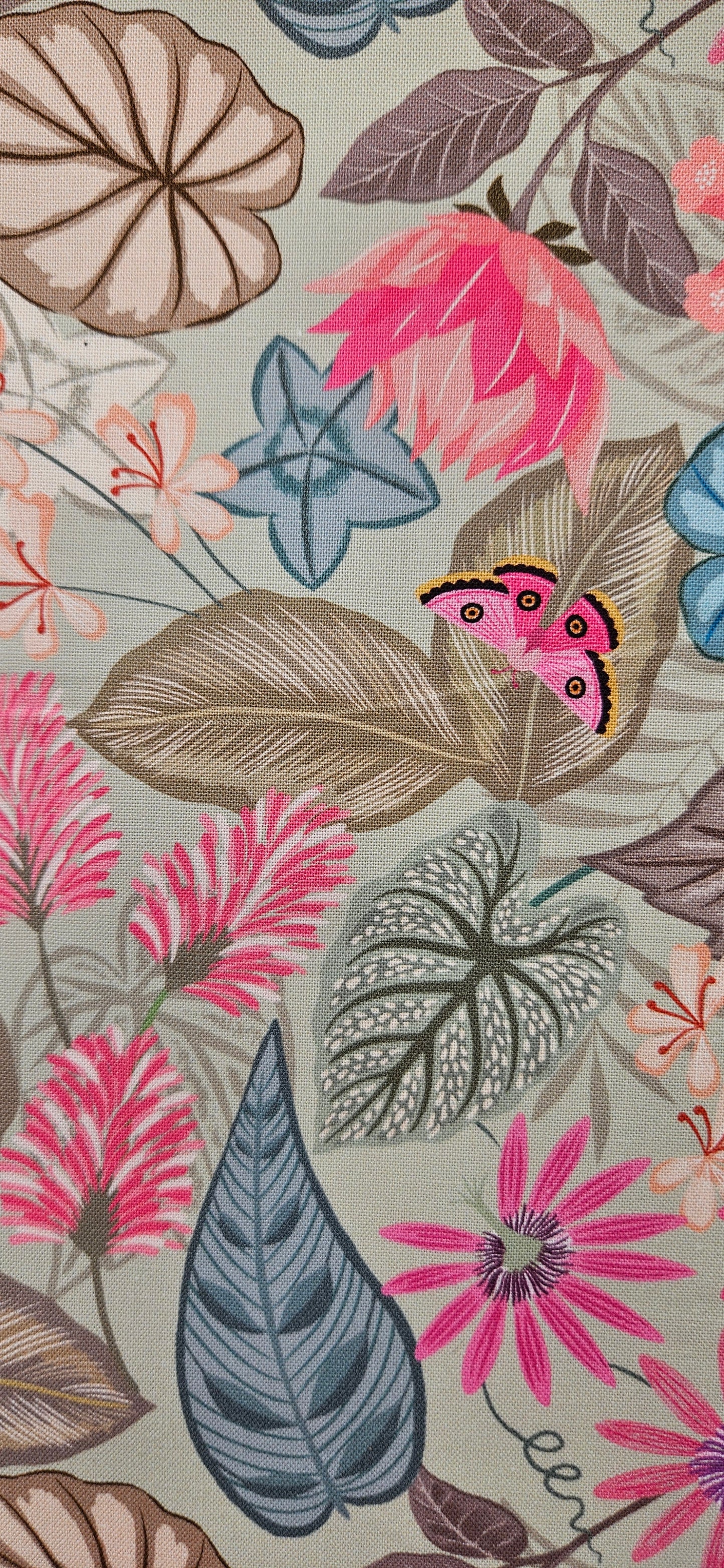 Lewis & Irene Cotton Fabric – Botanical Flora on Soft Sage | Premium Quilting Cotton Fabric