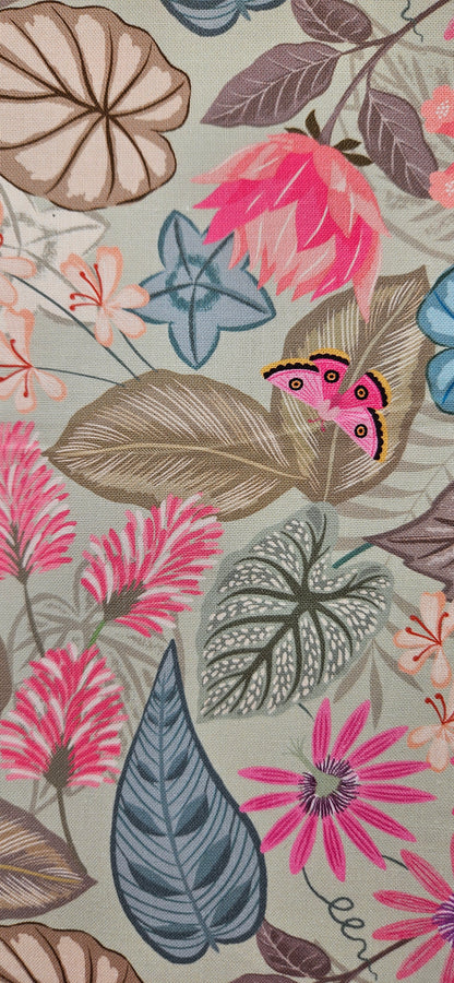 Lewis & Irene Cotton Fabric – Botanical Flora on Soft Sage | Premium Quilting Cotton Fabric