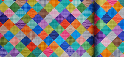 Lewis & Irene Patchwork Multi Cotton Fabric – Animal Alphabet Collection | 100% Quilting Cotton