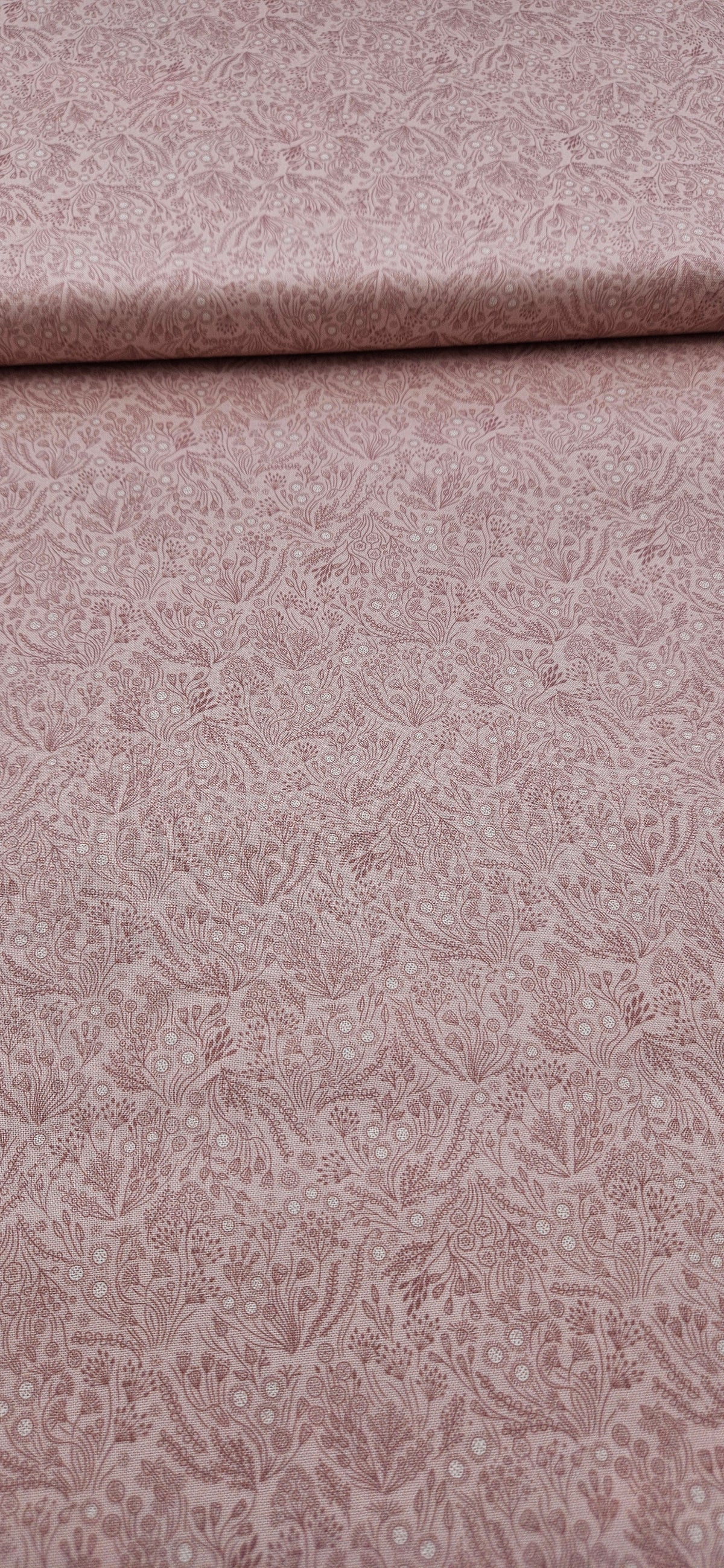 Lewis & Irene Rose Pink Floral Seed Cotton Fabric | 100% Premium Quilting Fabric | Floral Sewing & Craft Fabric