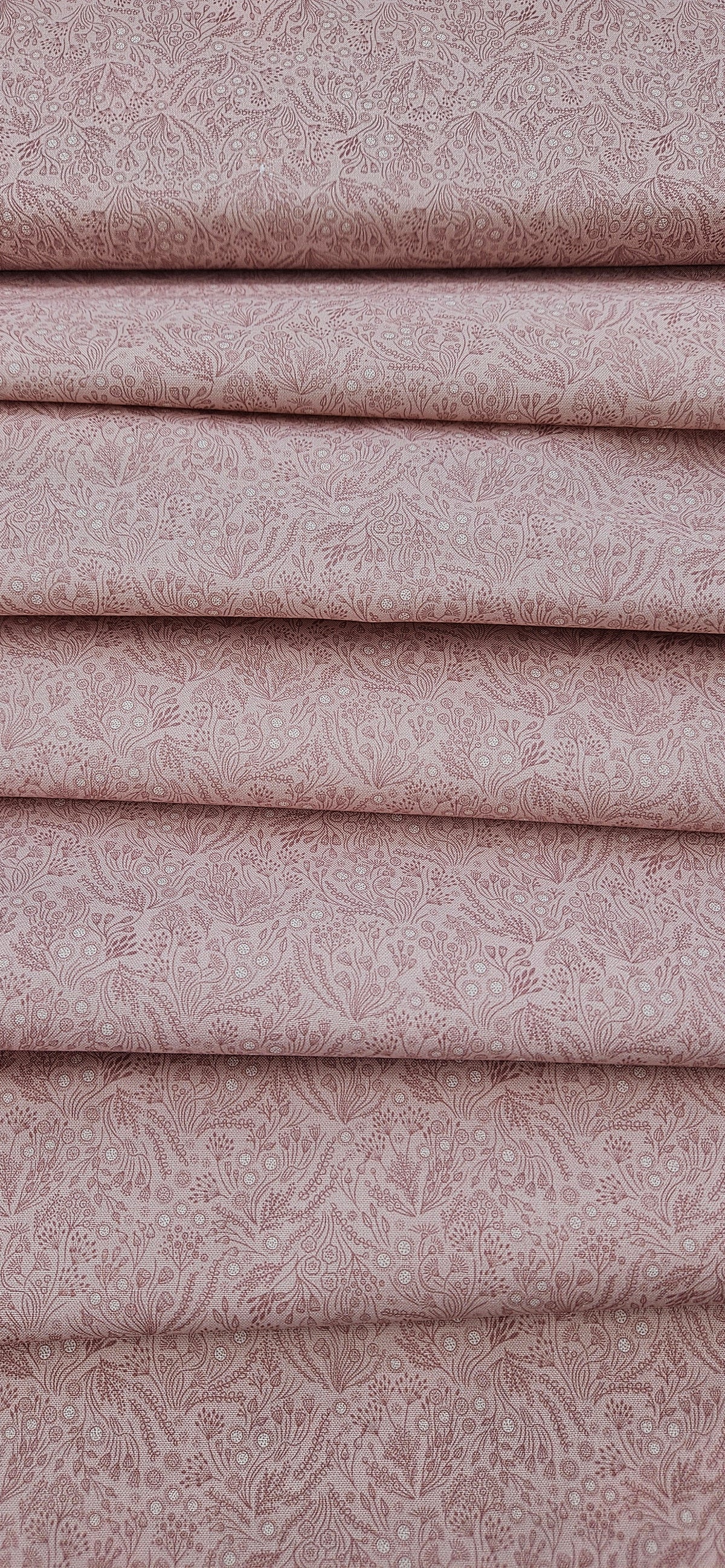 Lewis & Irene Rose Pink Floral Seed Cotton Fabric | 100% Premium Quilting Fabric | Floral Sewing & Craft Fabric