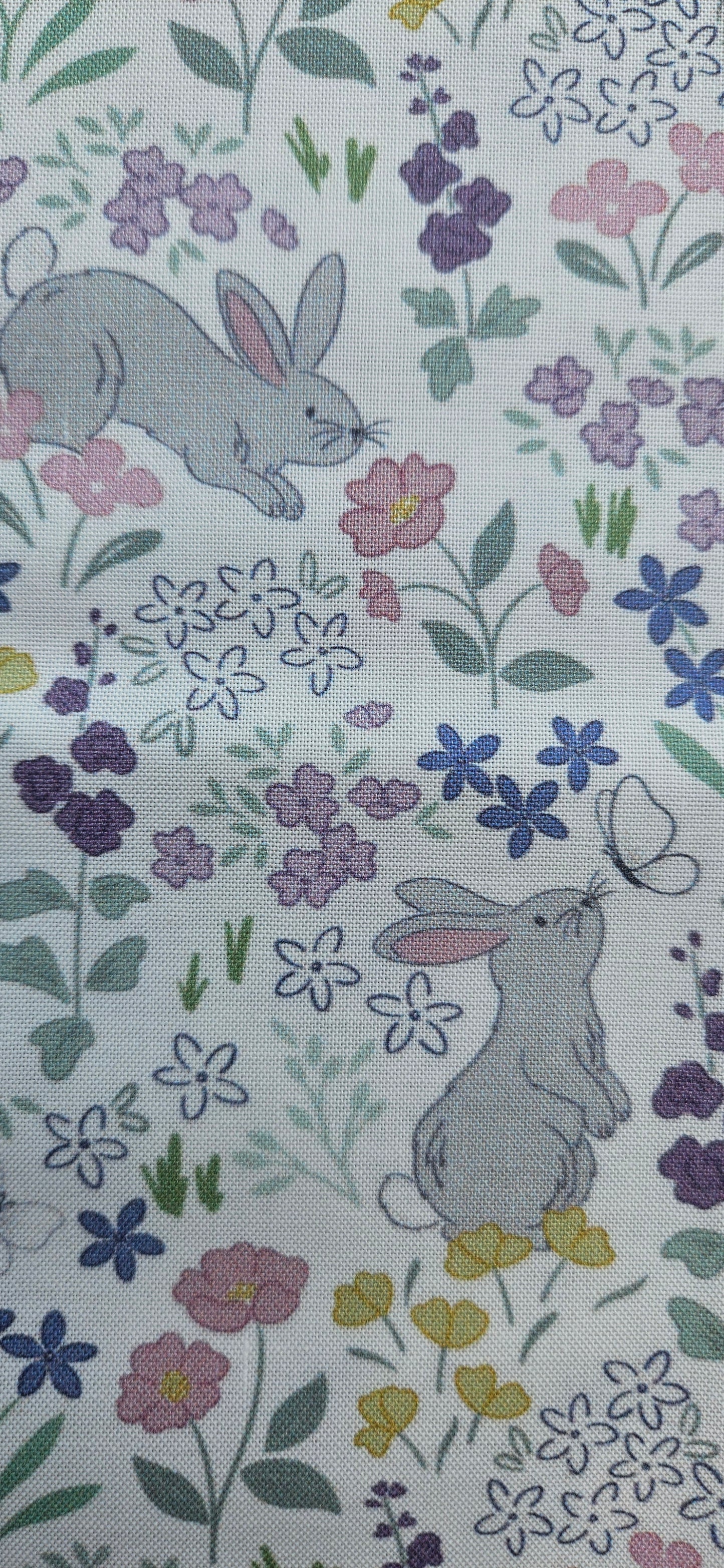 Lewis & Irene Dear Spring Collection Chasing Tails White Cotton Fabric by Cassandra Connolly | 100% Premium Quilting Fabric