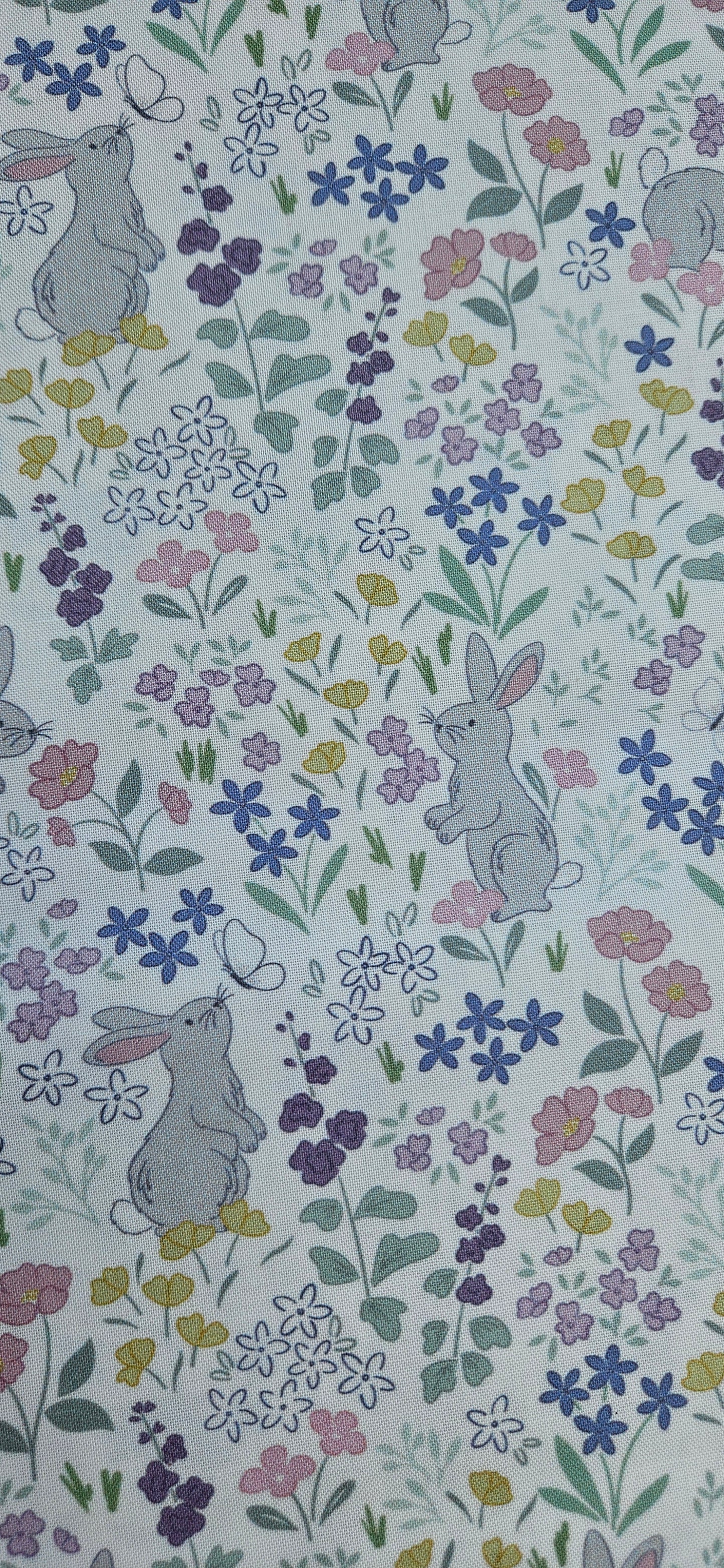 Lewis & Irene Dear Spring Collection Chasing Tails White Cotton Fabric by Cassandra Connolly | 100% Premium Quilting Fabric