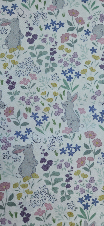 Lewis & Irene Dear Spring Collection Chasing Tails White Cotton Fabric by Cassandra Connolly | 100% Premium Quilting Fabric