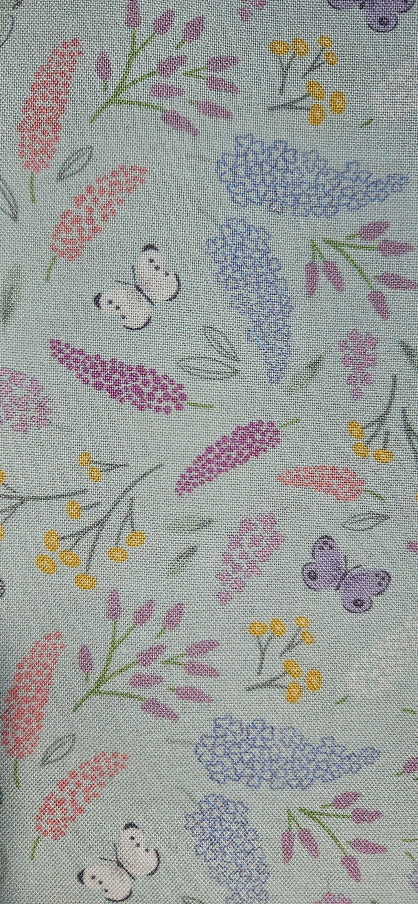 Lewis & Irene Dear Spring Collection Symphony Pale Turquoise Cotton Fabric by Cassandra Connolly | 100% Premium Quilting Fabric