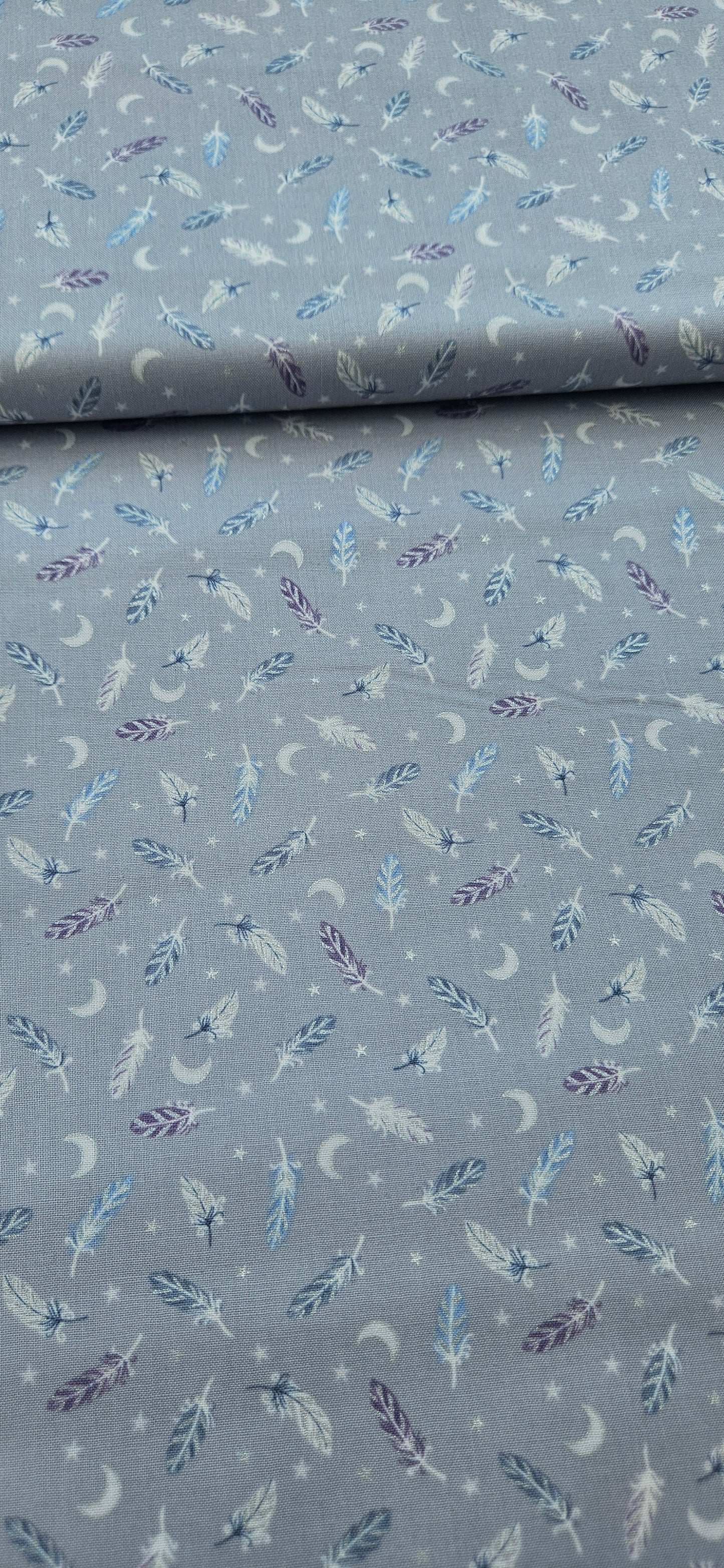 Lewis & Irene Enchanted Feathers Collection Stars Grey Cotton Fabric | 100% Premium Quilting Fabric