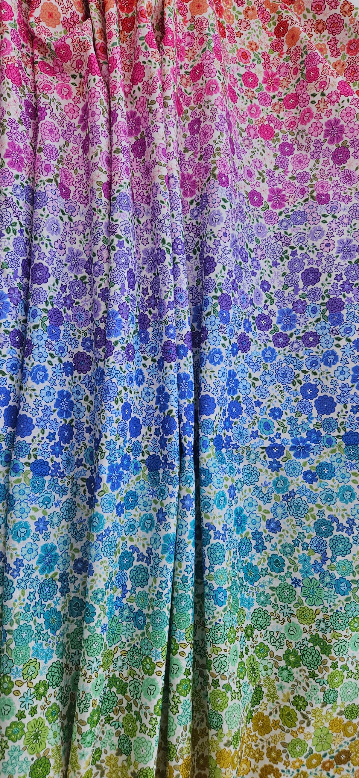 Lewis & Irene Cotton Fabric – Boho Blooms Ombre | Premium Quilting Cotton Fabric