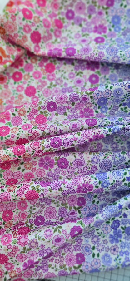 Lewis & Irene Cotton Fabric – Boho Blooms Ombre | Premium Quilting Cotton Fabric