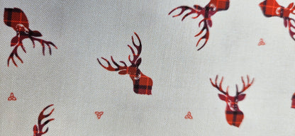 Lewis & Irene Small Things Celtic Stag on Cream Cotton Fabric | 100% Premium Quilting Fabric