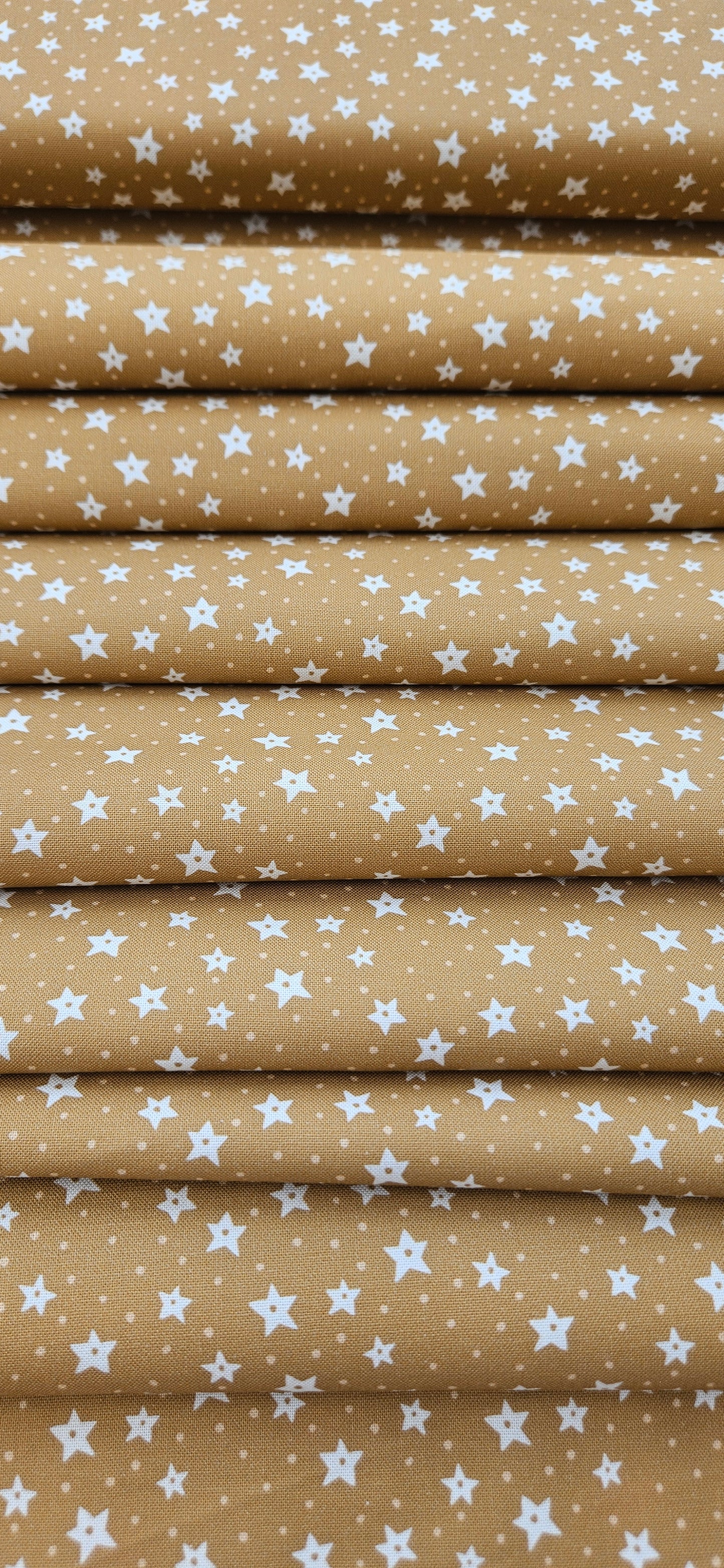 Lewis & Irene All Is Bright Stars on Gold Christmas Cotton Fabric by Stuart Hillard | 100% Premium Quilting Fabric