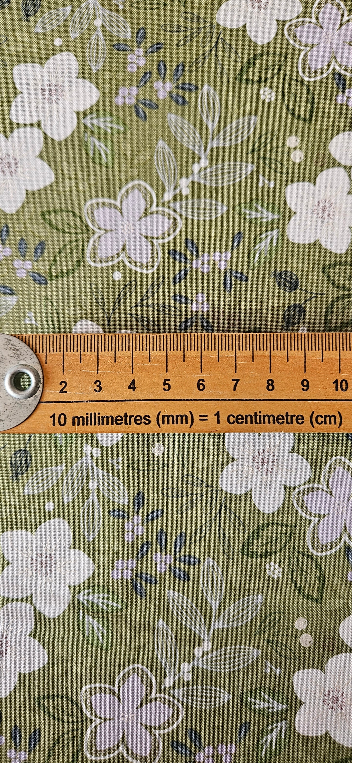 Lewis & Irene Winter's Garden – Winter's Promise Light Green (Pearlescent) Cotton Fabric | 100% Premium Quilting Cotton