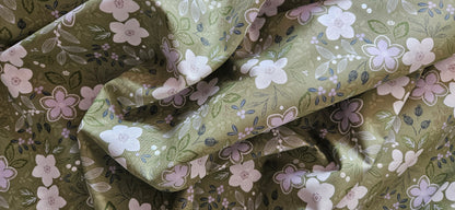 Lewis & Irene Winter's Garden – Winter's Promise Light Green (Pearlescent) Cotton Fabric | 100% Premium Quilting Cotton