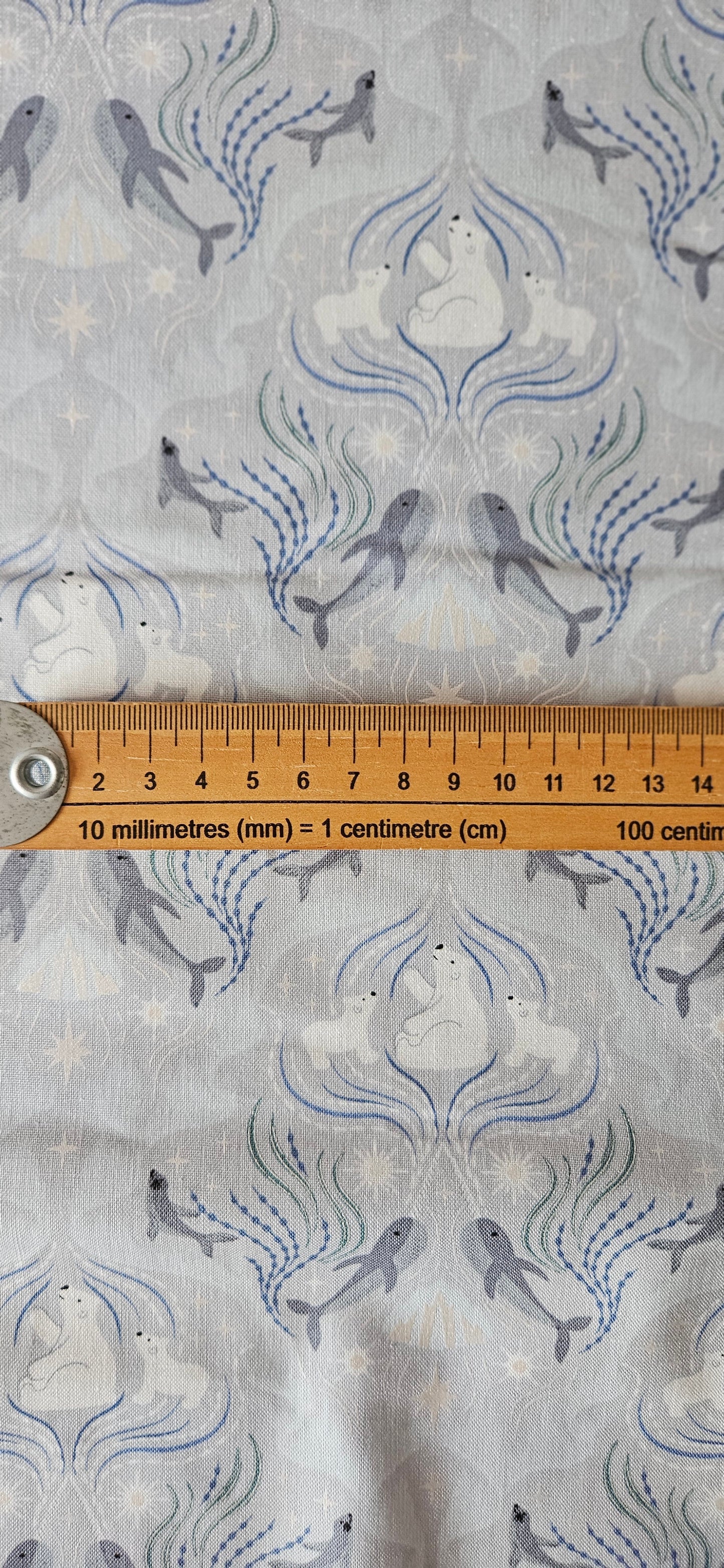 Lewis & Irene Where the Sky Dances on Silver Ice (Pearl) Cotton Fabric | 100% Premium Quilting Cotton