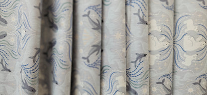 Lewis & Irene Where the Sky Dances on Silver Ice (Pearl) Cotton Fabric | 100% Premium Quilting Cotton