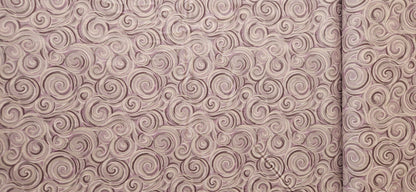 Lewis & Irene Where the Sky Dances – Northern Lights Swirl Warm Lilac Cotton Fabric | 100% Premium Quilting Cotton