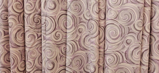 Lewis & Irene Where the Sky Dances – Northern Lights Swirl Warm Lilac Cotton Fabric | 100% Premium Quilting Cotton