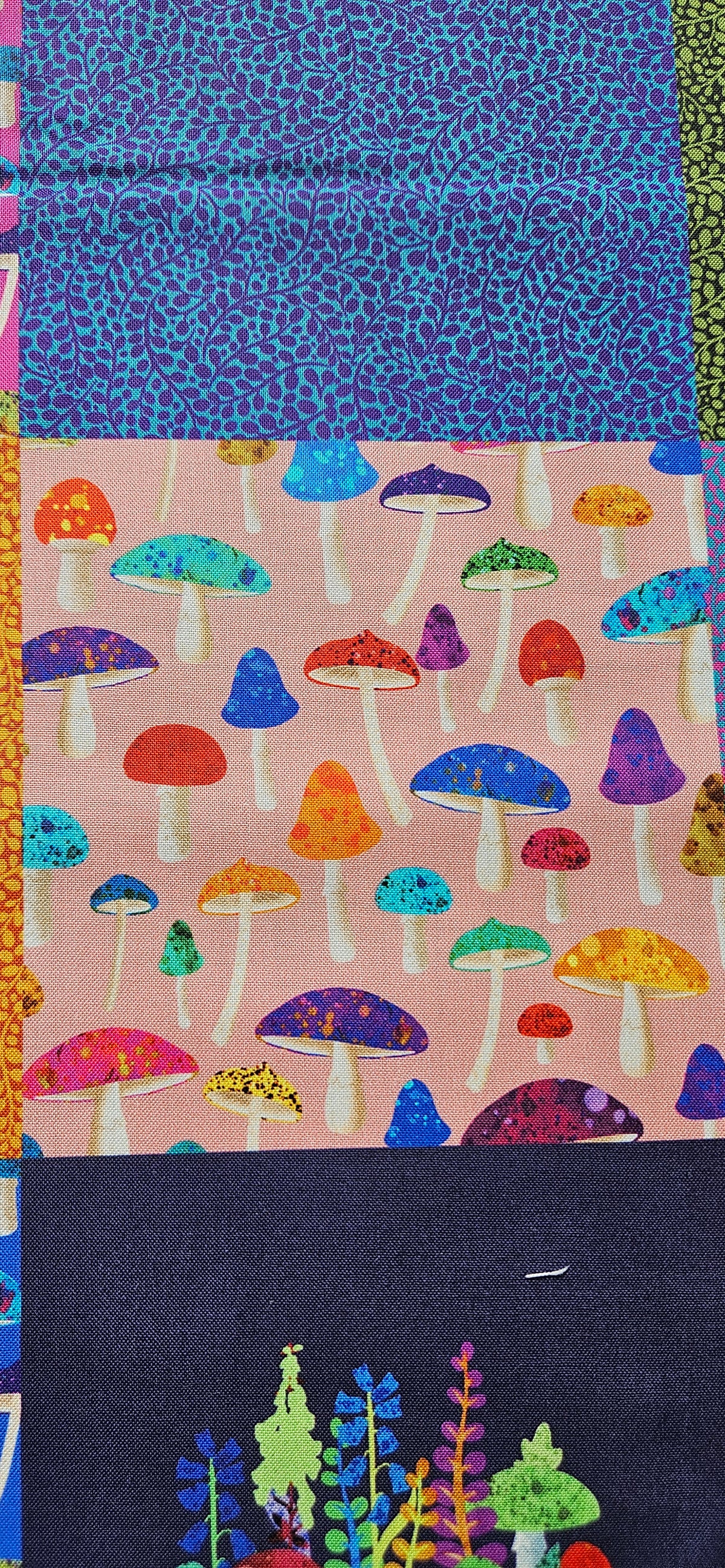 Lewis & Irene The Psychedelic Woodland – Magical Plants 5" Squares Fabric Panel