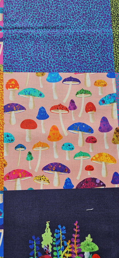 Lewis & Irene The Psychedelic Woodland – Magical Plants 5" Squares Fabric Panel