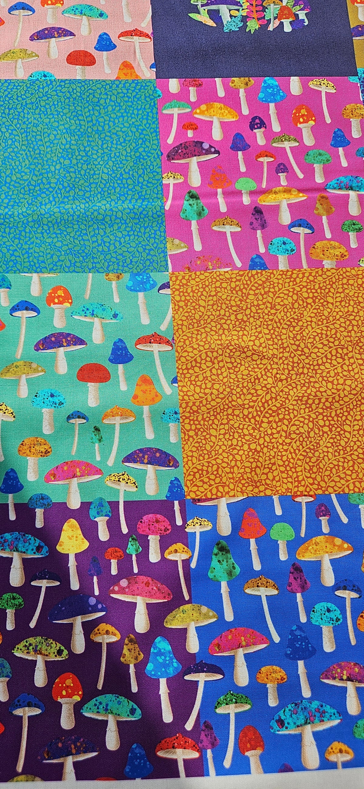 Lewis & Irene The Psychedelic Woodland – Magical Plants 5" Squares Fabric Panel