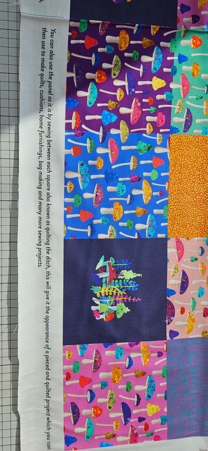 Lewis & Irene The Psychedelic Woodland – Magical Plants 5" Squares Fabric Panel