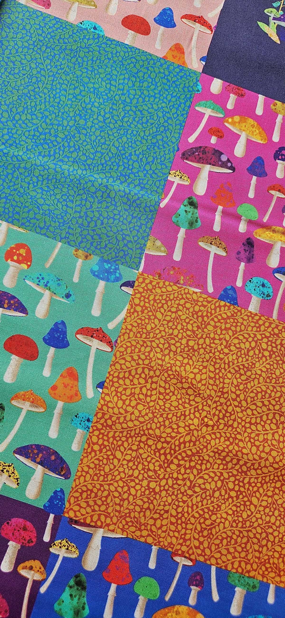 Lewis & Irene The Psychedelic Woodland – Magical Plants 5" Squares Fabric Panel