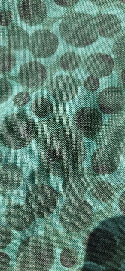 Lewis & Irene Bumbleberries Nordic Green premium quilting cotton blender fabric with a subtle tonal design.