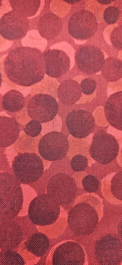Lewis & Irene Bumbleberries Dark Red premium quilting cotton blender fabric with a subtle tonal design.
