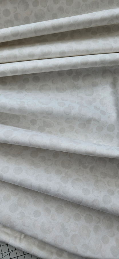 Lewis & Irene Bumbleberries White premium quilting cotton blender fabric with a subtle tonal design.