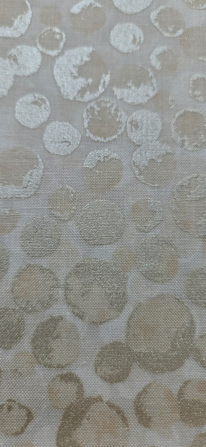 Lewis & Irene Bumbleberries Cream Pearl premium quilting cotton blender fabric with a subtle pearlescent finish.