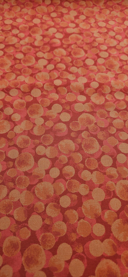 Lewis & Irene Bumbleberries Red Rust premium quilting cotton blender fabric in warm red and rust tones.