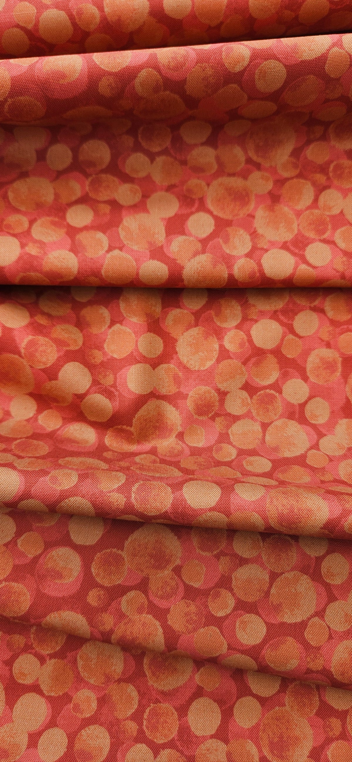 Lewis & Irene Bumbleberries Red Rust premium quilting cotton blender fabric in warm red and rust tones.