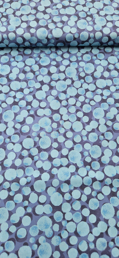Lewis & Irene Bumbleberries – Multi Blue Cotton Fabric | 100% Premium Quilting Cotton