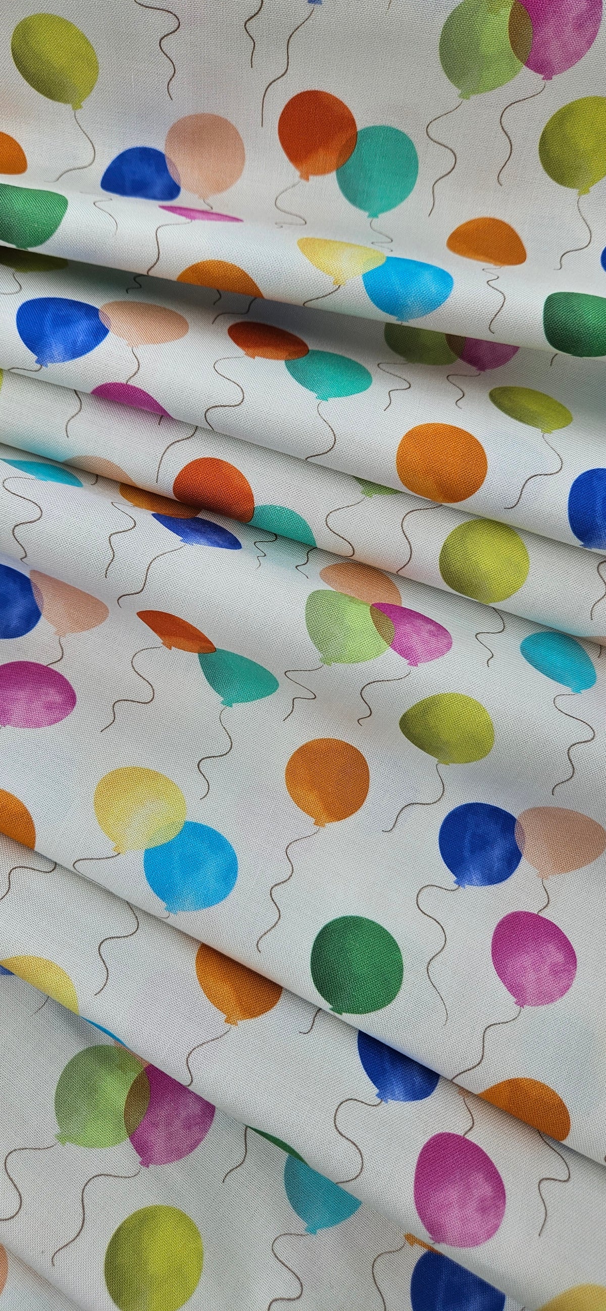 Lewis & Irene Small Things… Celebration – Balloons Cotton Fabric | 100% Premium Quilting Cotton