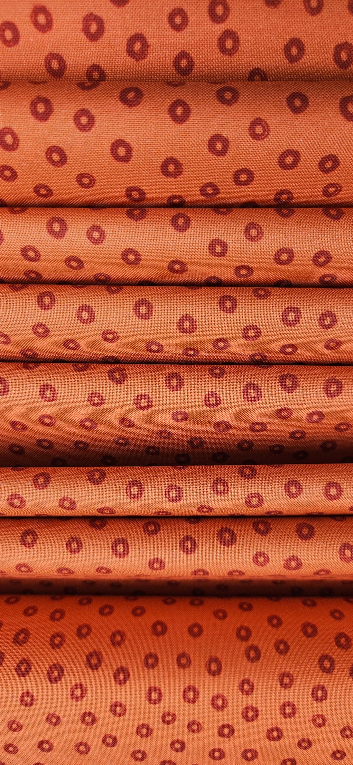 Lewis & Irene Creative Landscapes Sketchy Circle on Red Earth cotton fabric