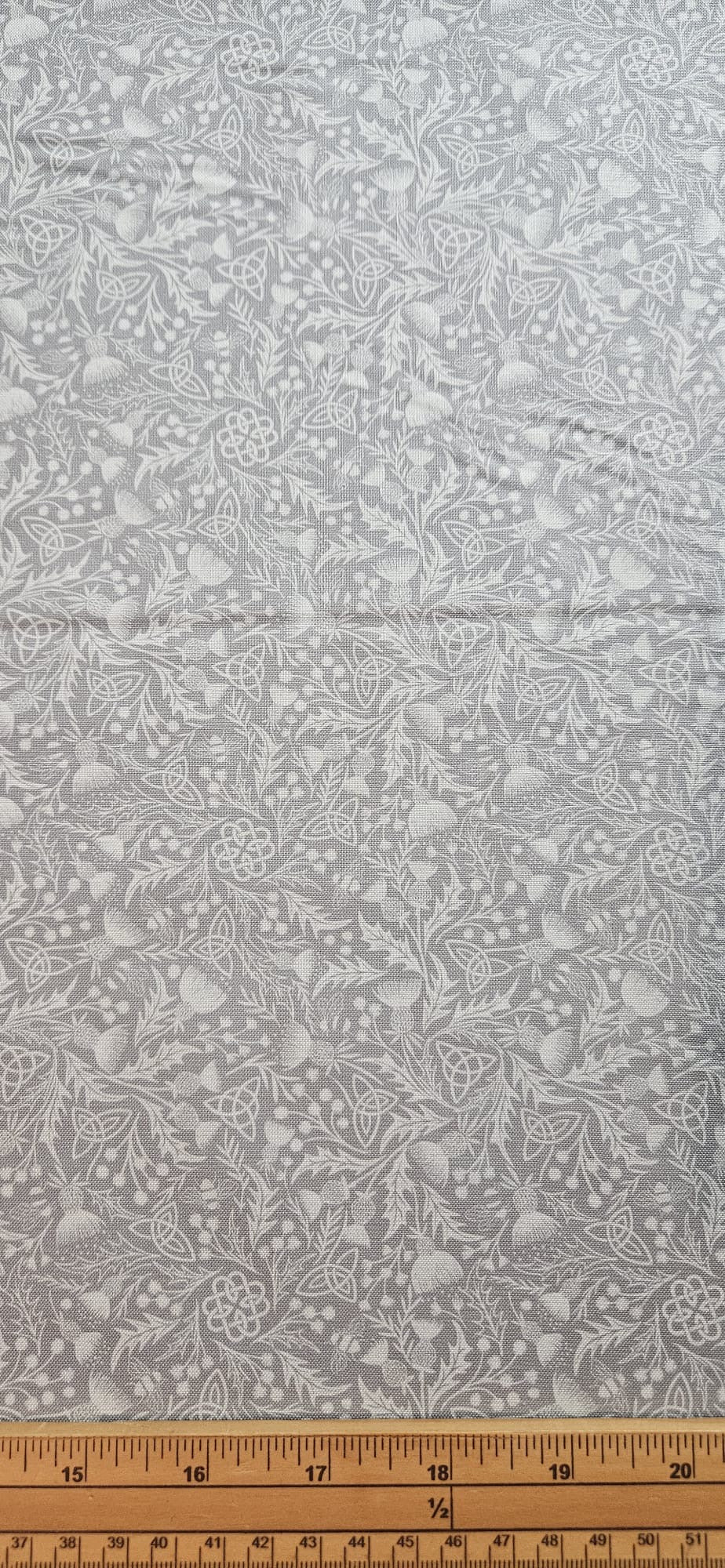 Lewis & Irene cotton Fabric - Celtic Thistle Duck Egg