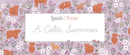 Lewis & Irene Cotton Fabric - Bee Thistle on Cream