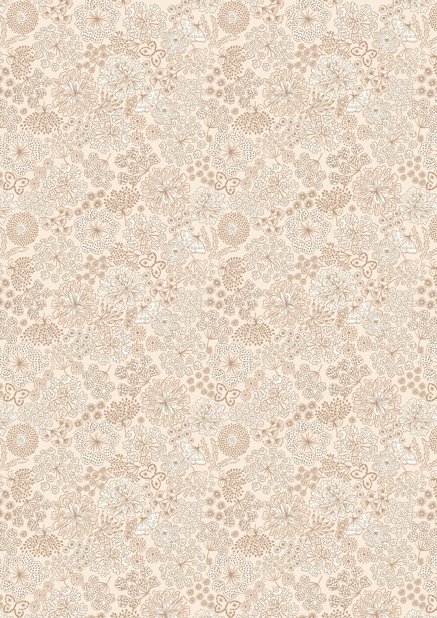 Lewis and Irene Autumn Butterfly Floral on Light Stone