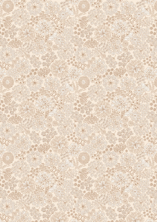 Lewis and Irene Autumn Butterfly Floral on Light Stone