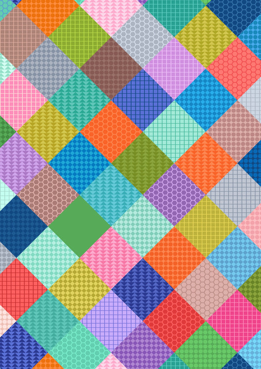 Lewis & Irene Cotton Fabric -Patchwork multi