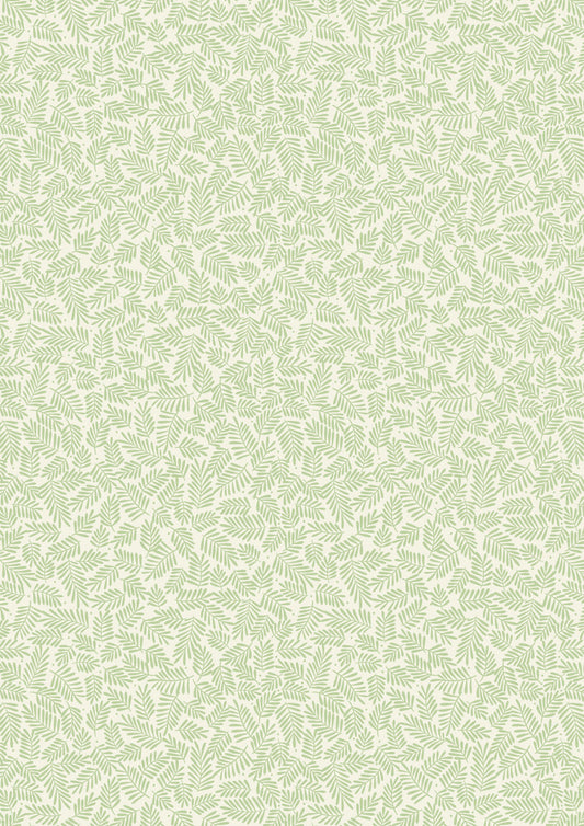 Lewis & Irene Cotton Fabric -Mini leaves on cream