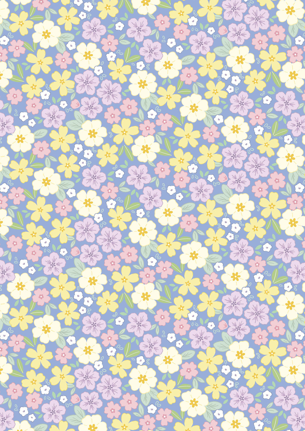 Lewis and Irene - Dear Spring - Primrose Prairie - Dusky Mid Blue