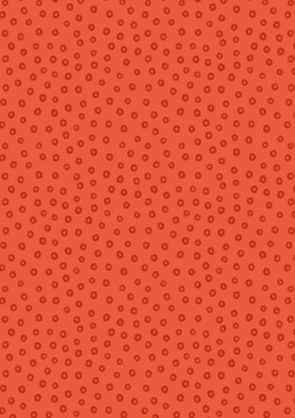 Lewis & Irene Creative Landscapes Sketchy Circle on Red Earth cotton fabric