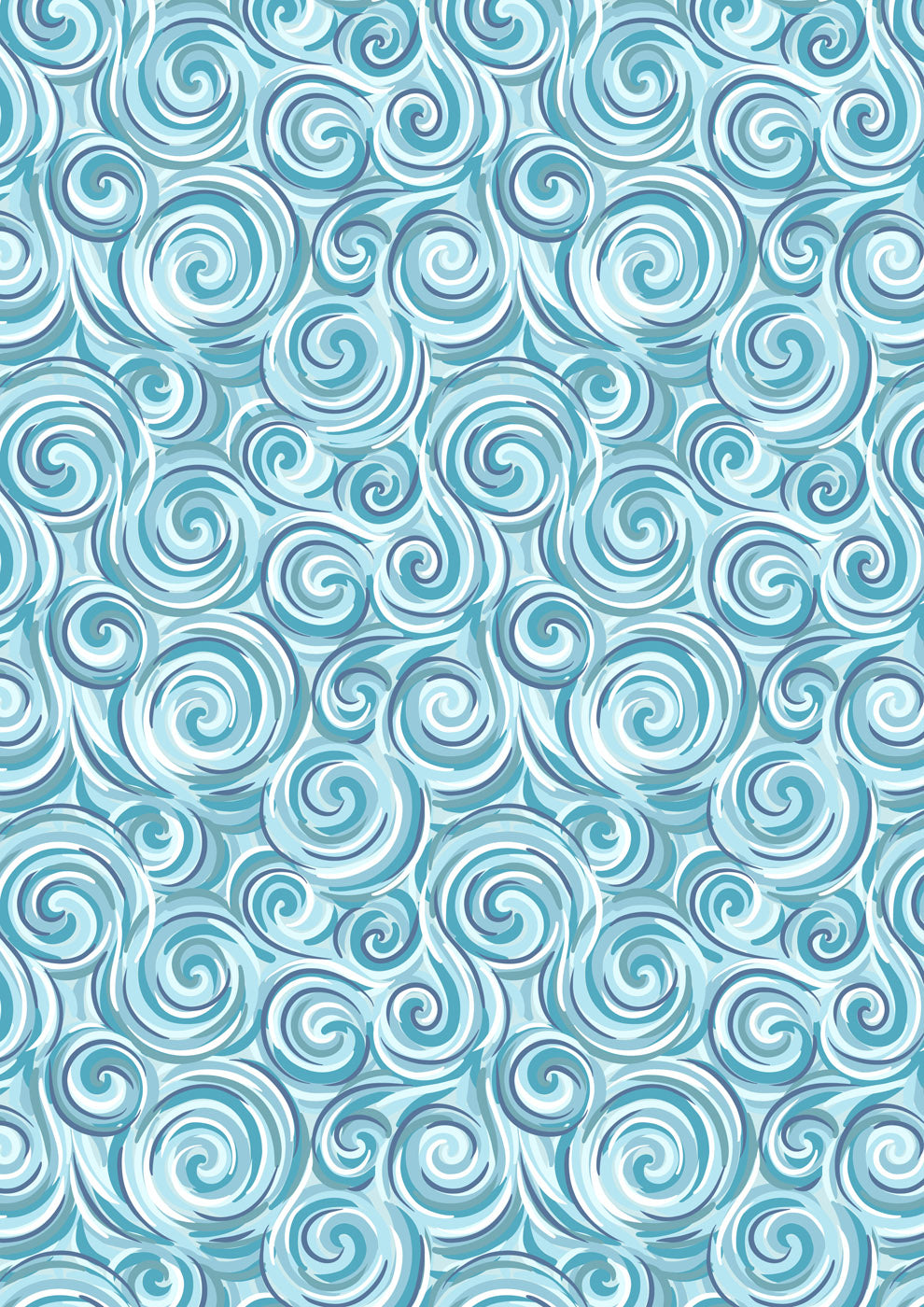 Lewis & Irene Where the Sky Dances – Northern Lights Swirl Blue with Pearl Cotton Fabric | 100% Premium Quilting Cotton