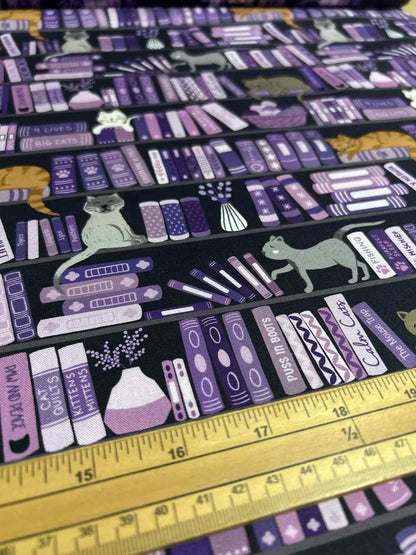 Lewis and Irene Book Shelves and Cats