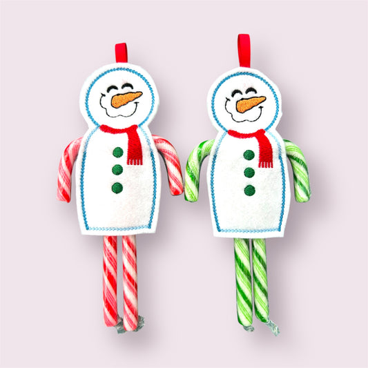 Snowman Candy Cane Hanging Tree Decoration